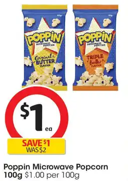 Coles Poppin Microwave Popcorn offer