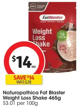Coles Naturopathica Fat Blaster Weight Loss Shake offer