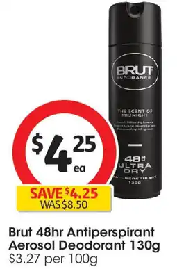 Coles Brut 48hr Antiperspirant Aerosol Deodorant offer