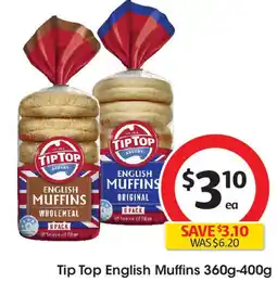 Coles Tip Top English Muffins offer