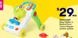 BIG W Baby walker or musical farm tractor playset offer