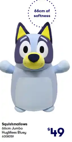BIG W Squishmallows 66cm jumbo hugmees bluey offer