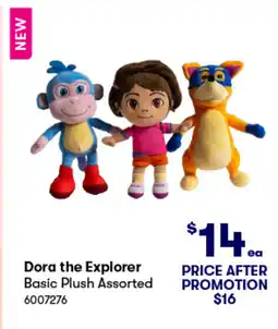 BIG W Dora the explorer basic plush assorted offer