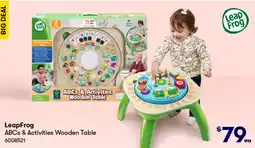 BIG W Leapfrog abcs & activities wooden table offer