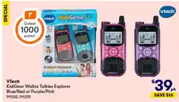 BIG W Kidigear walkie talkies explorer blue/red or purple/pink offer