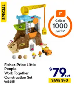 BIG W Fisher-price little people work together construction set offer