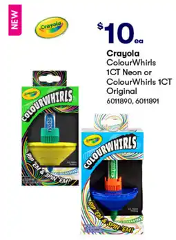 BIG W Crayola colour whirls 1ct neon or colour whirls 1ct original offer