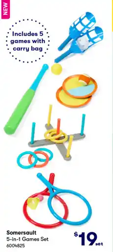 BIG W 5-in-1 games set offer