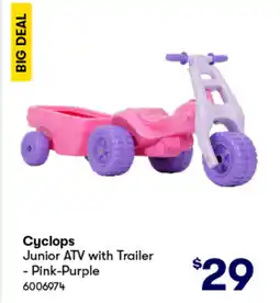 BIG W Cyclops Junior ATV with Trailer -Pink-Purple offer