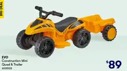 BIG W Construction mini quad & trailer offer