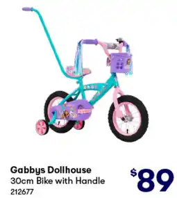 BIG W Gabbys dollhouse 30cm bike with handle 212677 offer