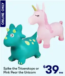 BIG W Spike the Triceratops or Pink Pear the Unicorn offer