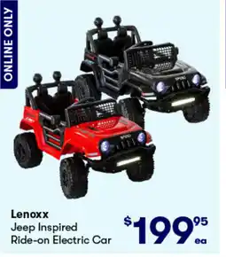 BIG W Lenoxx jeep inspired ride-on electric car offer