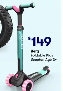 BIG W Berg Foldable Kids Scooter, Age 2+ offer