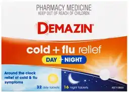 Discount Drug Stores Demazin Cold + Flu Relief Day + Night 48 Tablets offer