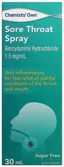 Discount Drug Stores Chemists’ Own Sore Throat Spray 30mL offer
