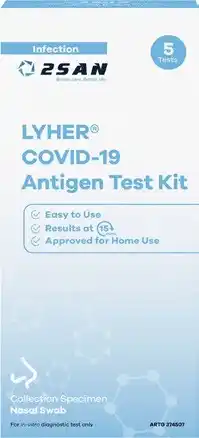 Discount Drug Stores 2SAN LYHER COVID-19 Antigen Test Kit 5 Pack offer