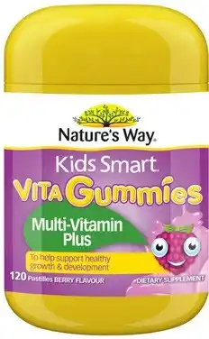 Discount Drug Stores Nature’s Way Kids Smart Vita Gummies Multi-Vitamin Plus Berry Flavour 120 Pastilles offer