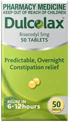 Discount Drug Stores Dulcolax Bisacodyl 5mg 50 Tablets offer