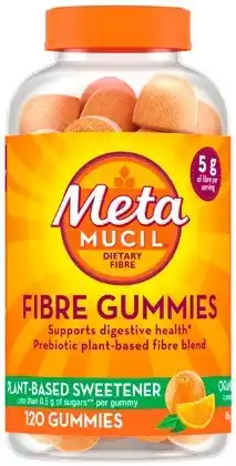 Discount Drug Stores Metamucil Fibre Gummies Orange Flavour 120 Pack offer