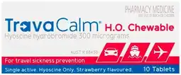 Discount Drug Stores TravaCalm H.O. Chewable Strawberry Flavour 10 Tablets offer
