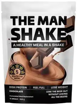 Discount Drug Stores The Man Shake Chocolate Flavour 840g offer