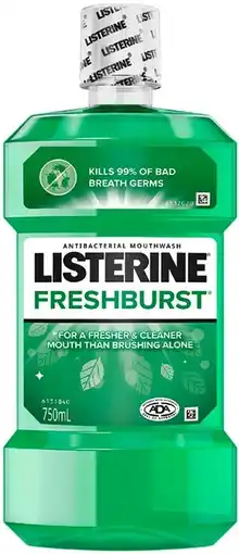 Discount Drug Stores Listerine FreshBurst Mouthwash 750mL offer