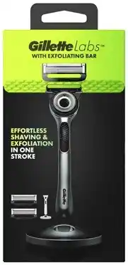 Discount Drug Stores Gillette Labs Exfoliating Bar Handle + 2 Blade Refills offer
