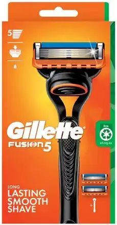 Discount Drug Stores Gillette Fusion5 Razor Handle + 2 Cartridges offer
