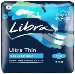 Discount Drug Stores Libra Ultra Thin Regular Pads With Wings 14 Pack offer
