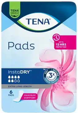 Discount Drug Stores Tena InstaDRY Pads Long Length 6 Pads offer