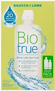 Discount Drug Stores Bio True Multi Purpose Solution Duo Pack 420mL offer