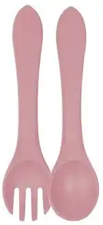 Discount Drug Stores Guardian Silicone Fork & Spoon Set - Dusty Berry offer