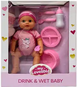 Toymate My Loveable 16 Baby Doll Drink & Wet Baby offer