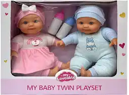 Toymate My Loveable Baby Dolls Mia & Max offer
