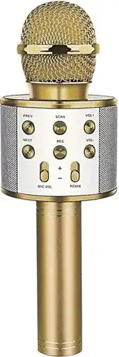 Toymate Spacetech Electronics Wireless Karaoke Microphone - Gold offer