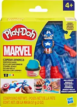 Toymate Play-Doh Marvel Captain America Stamping Shield Action Figure Playset offer
