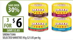 Supabarn Sirena tuna selected varieties offer