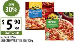 Supabarn Mccain pizza mccain ham&pineapple selected varieties offer