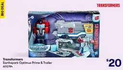BIG W Transformers Earthspark Optimus Prime & Trailer offer