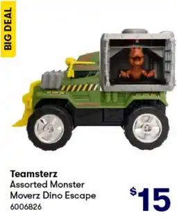 BIG W Teamsterz Assorted Monster Moverz Dino Escape offer