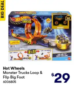BIG W Hot Wheels Monster Trucks Loop & Flip Big Foot offer