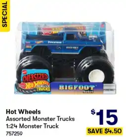 BIG W Hot Wheels Assorted Monster Trucks offer