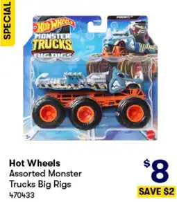 BIG W Hot Wheels Assorted Monster Trucks Big Rigs offer