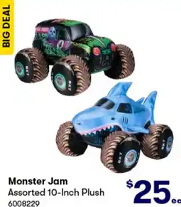 BIG W Monster Jam Assorted 10-Inch Plush offer
