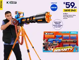 BIG W X-Shot Insanity Gatlin Value Pack Playblaster offer