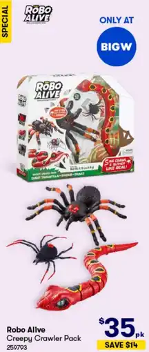 BIG W Robo Alive Creepy Crawler Pack offer