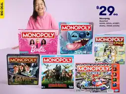 BIG W Monopoly Assorted offer