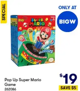 BIG W Pop Up Super Mario Game offer