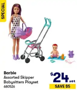 BIG W Barbie Assorted Skipper Babysitters Playset offer